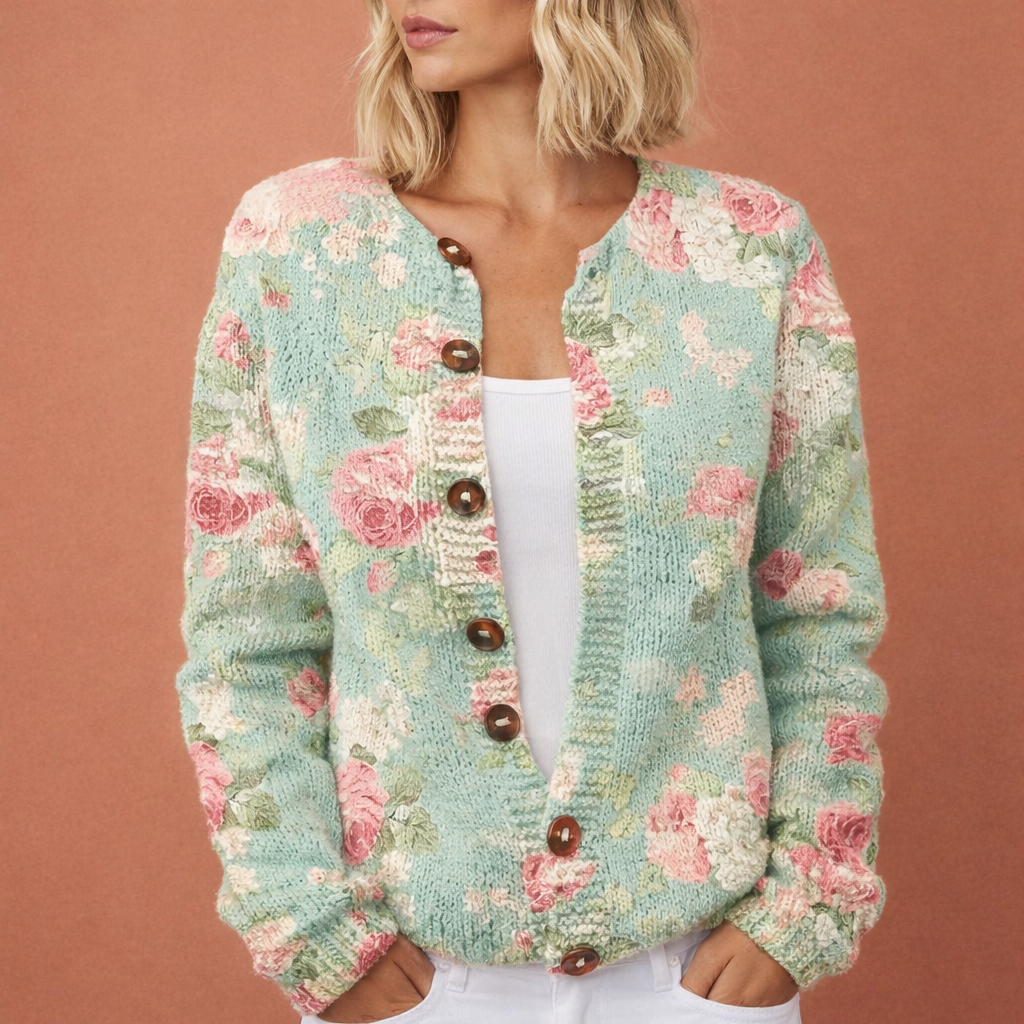 Florina cardigan floral verde