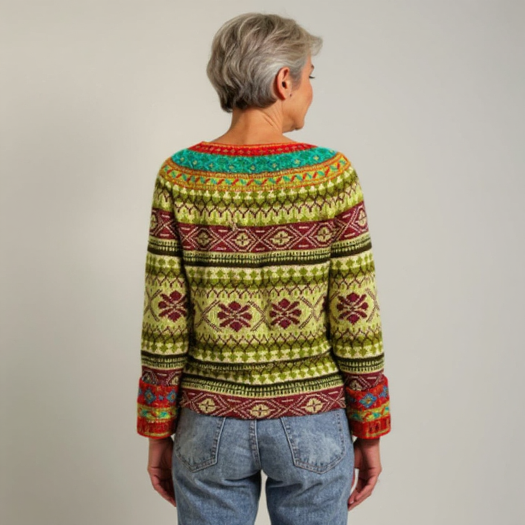 Penelope – Gemusterter Pullover, Ansicht 3