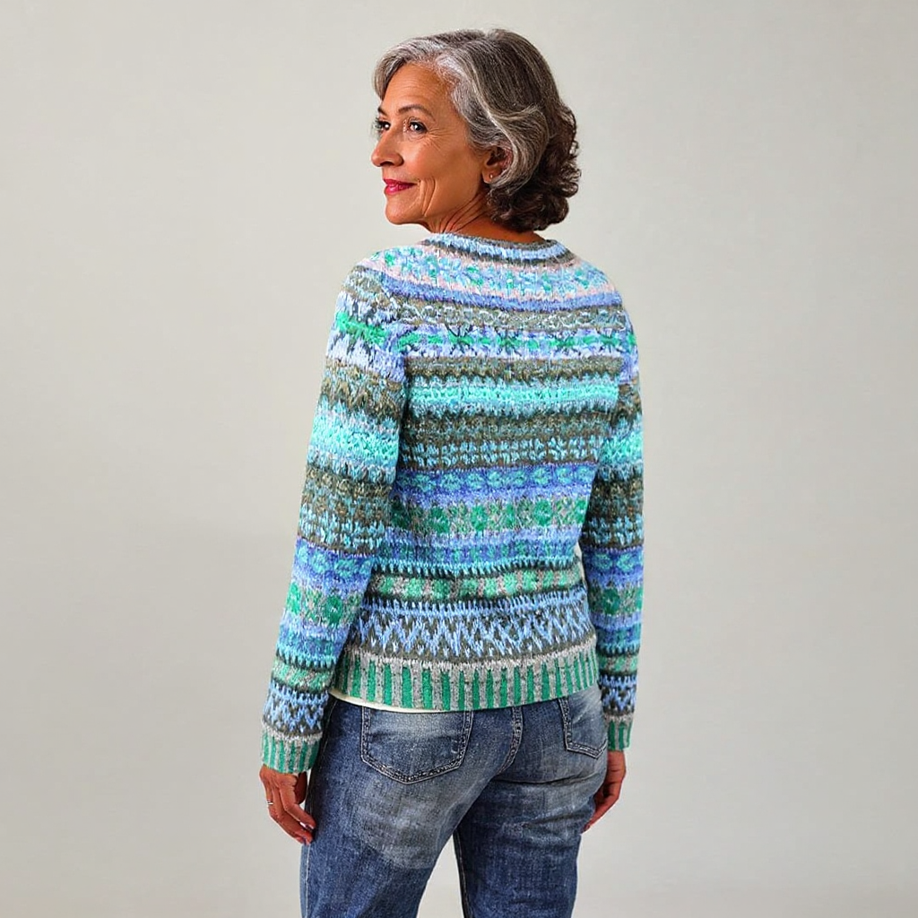 Audrey – Pullover mit nordisch inspiriertem Muster, Ansicht 3