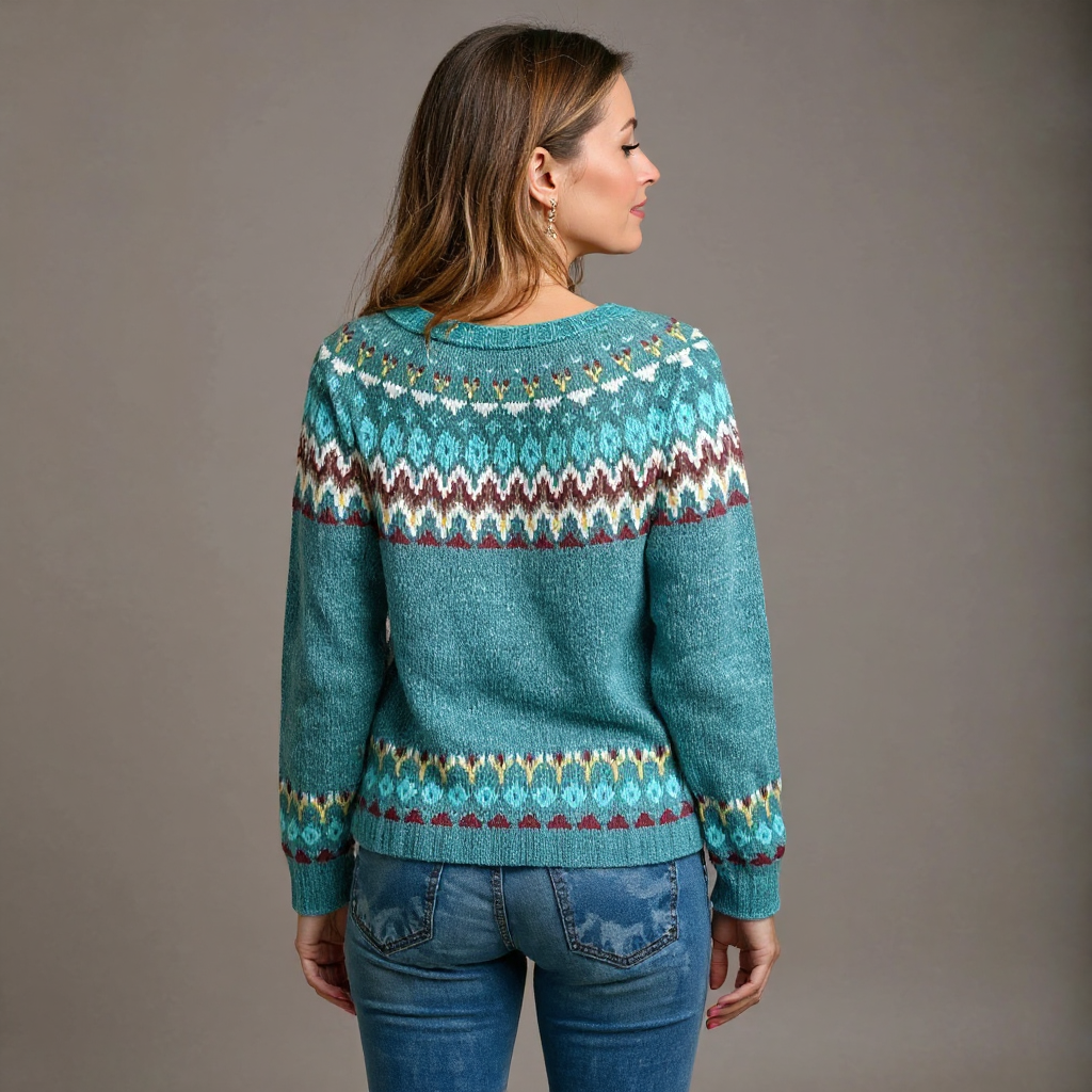 Sofia – Pullover mit nordisch inspiriertem Muster, Ansicht 3