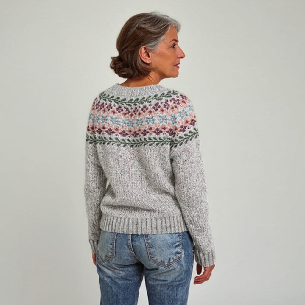 Retro – Pullover mit Retro-Muster, Ansicht 3