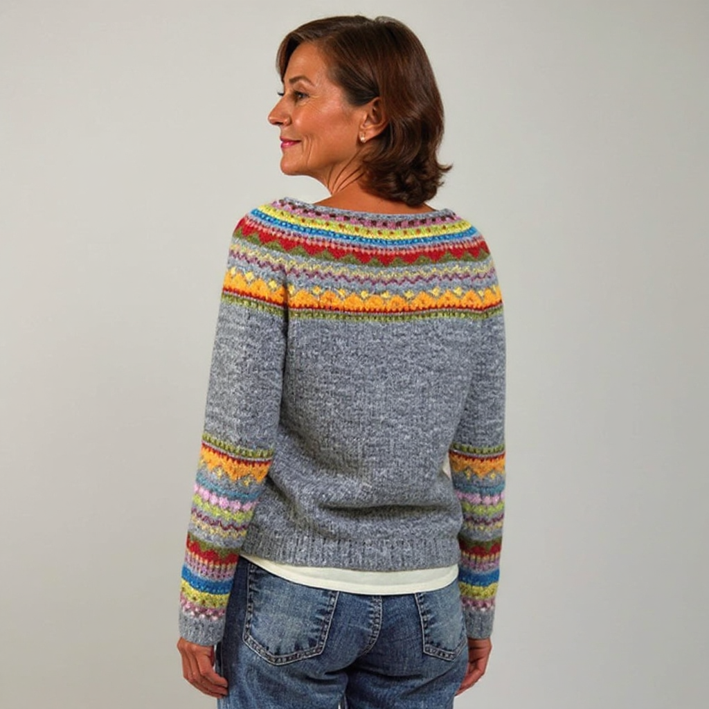 Ivy – Pullover mit Retro-Muster, Ansicht 3