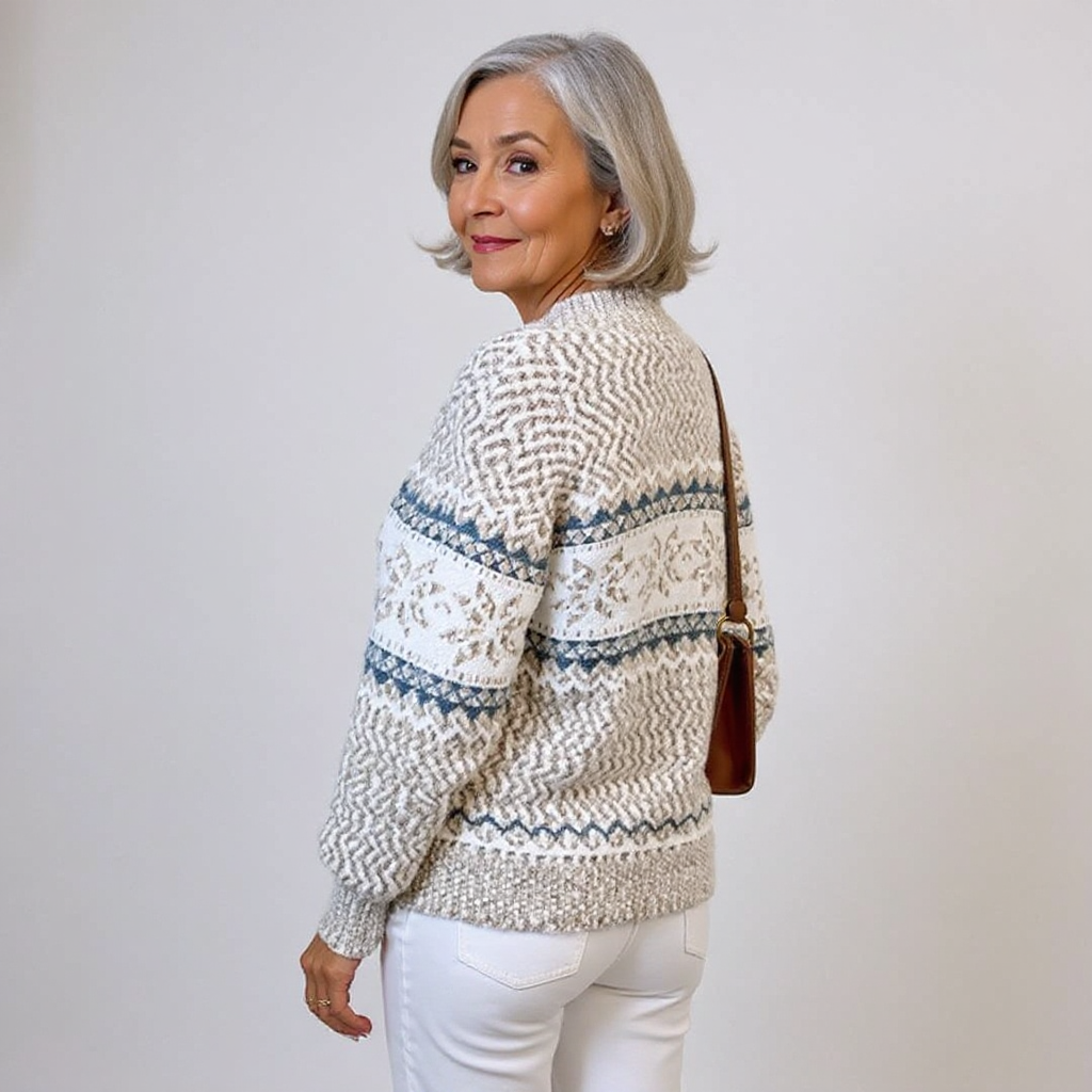 Melanie – Pullover mit nordisch inspiriertem Muster, Ansicht 12