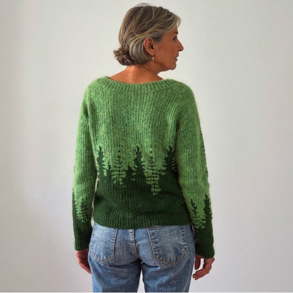 Natalie – Waldmotiv in Grün, Ansicht 3