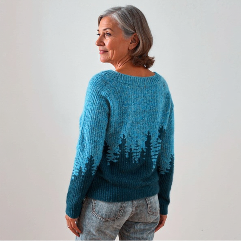 Natalie – Waldmotiv in Blau, Ansicht 3