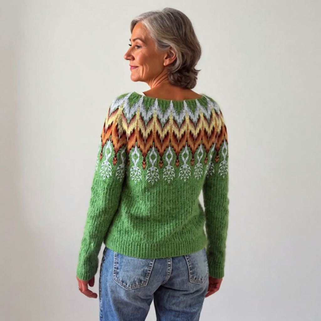 Sophia – Pullover mit Retro-Muster, Ansicht 3