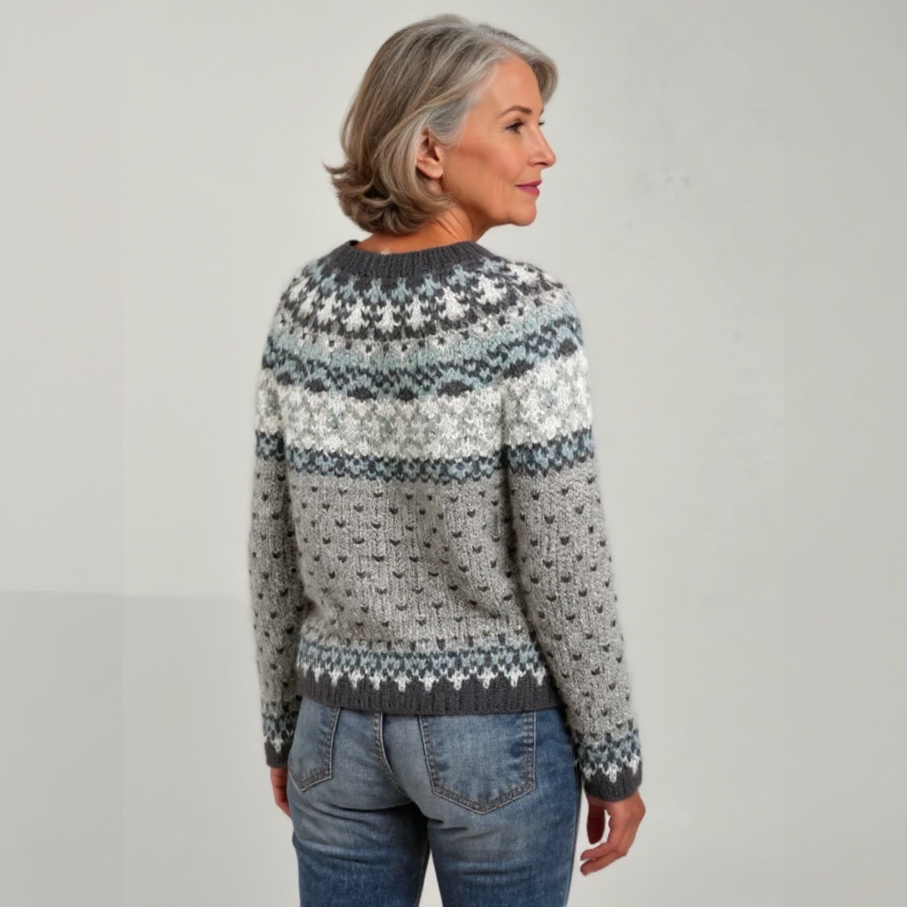 Amelia – Pullover mit Retro-Muster, Ansicht 3