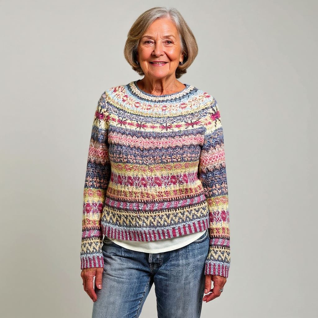 Zoey – Pullover mit Retro-Muster, Ansicht 2