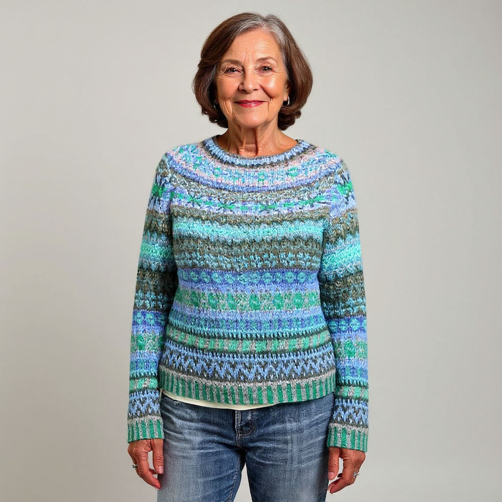 Audrey – Pullover mit nordisch inspiriertem Muster, Ansicht 2