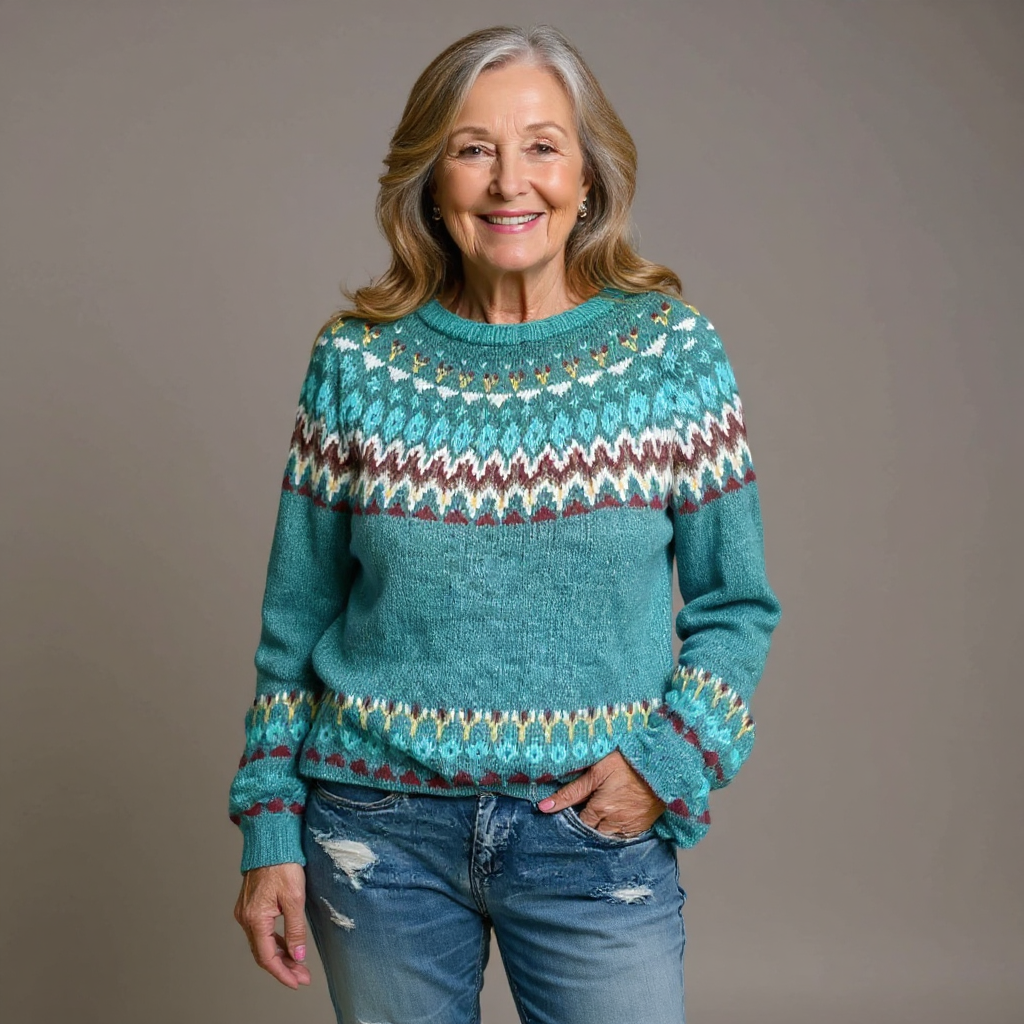 Sofia – Pullover mit nordisch inspiriertem Muster, Ansicht 2