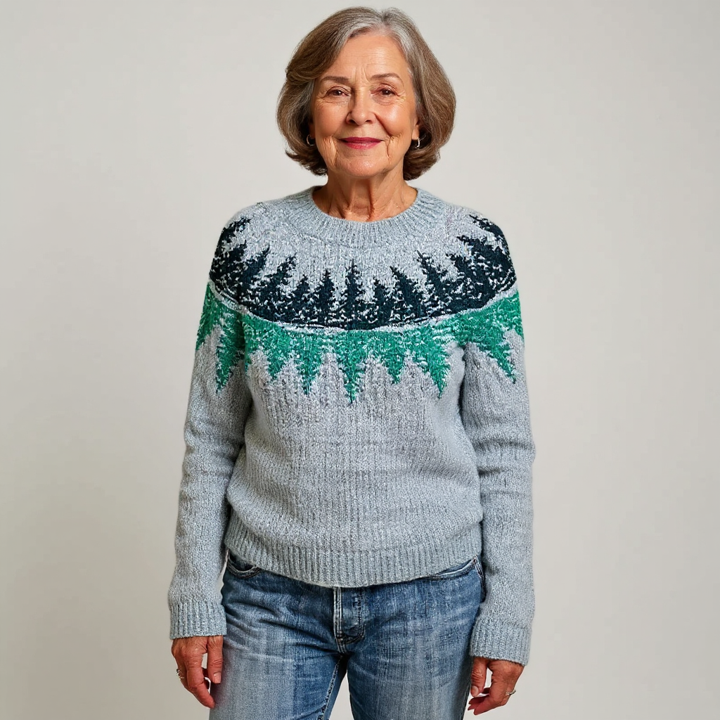 Hannah – Pullover mit Retro-Muster, Ansicht 2