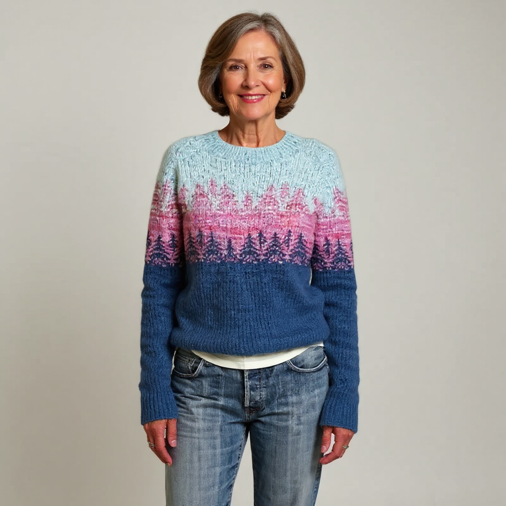 Avery – Pullover mit Retro-Muster, Ansicht 2