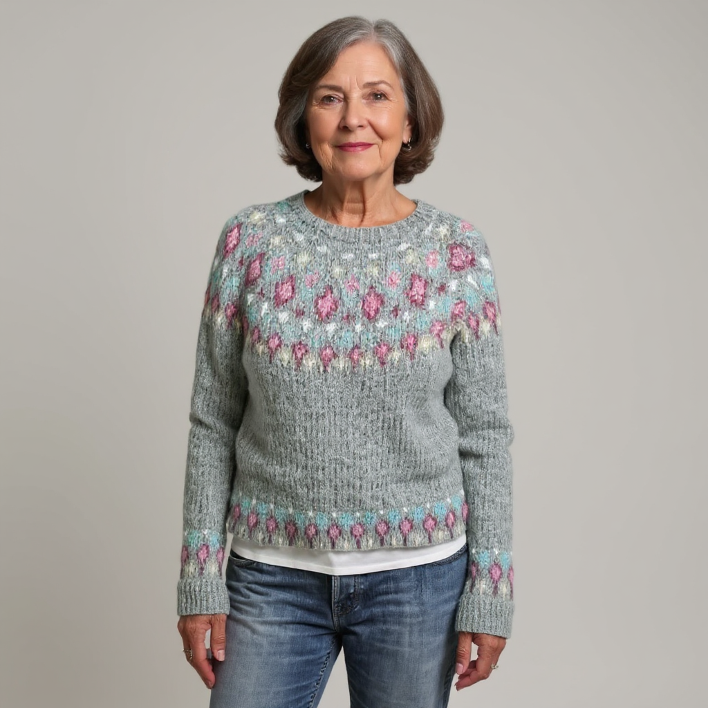 Candice – Pullover mit Retro-Muster, Ansicht 2
