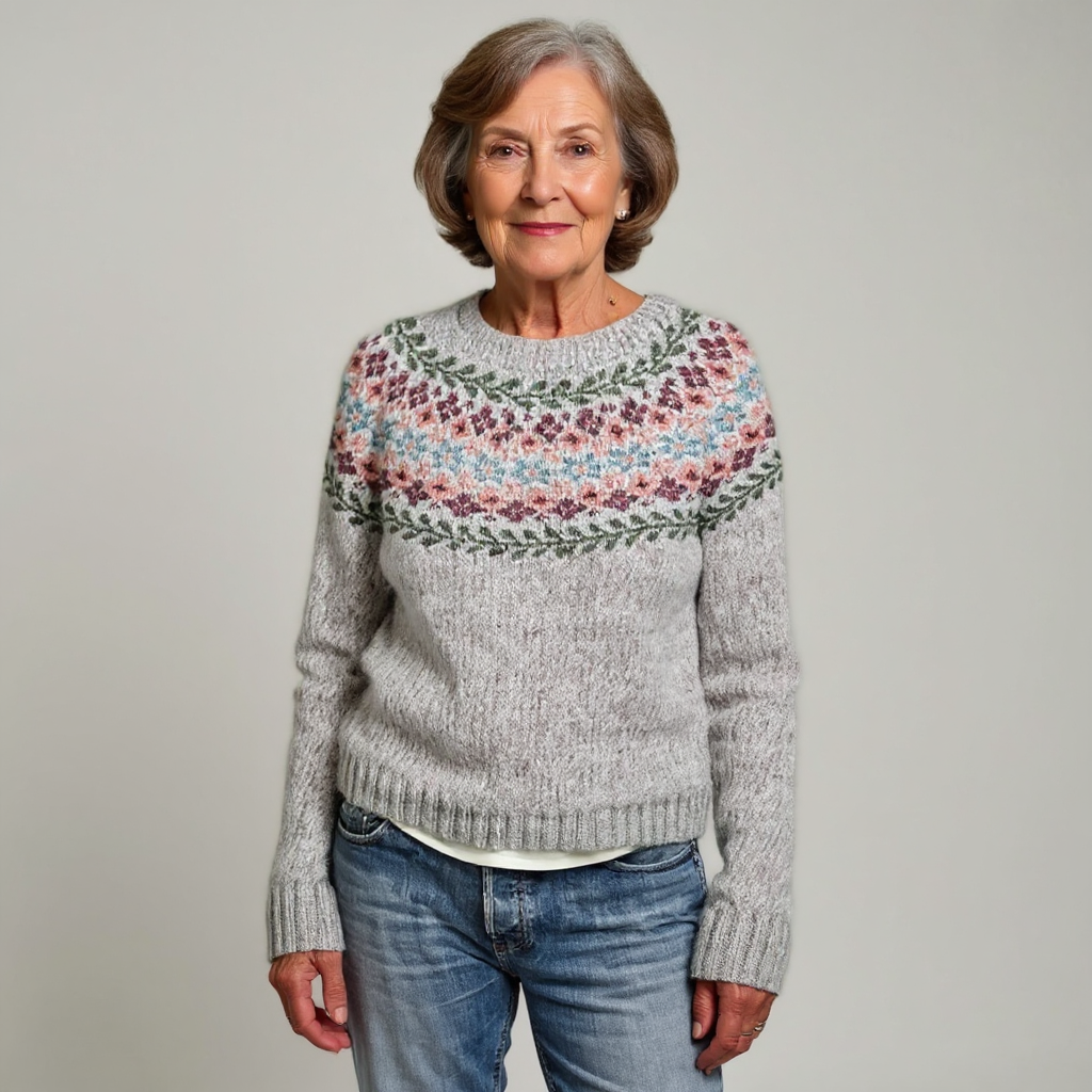 Retro – Pullover mit Retro-Muster, Ansicht 2