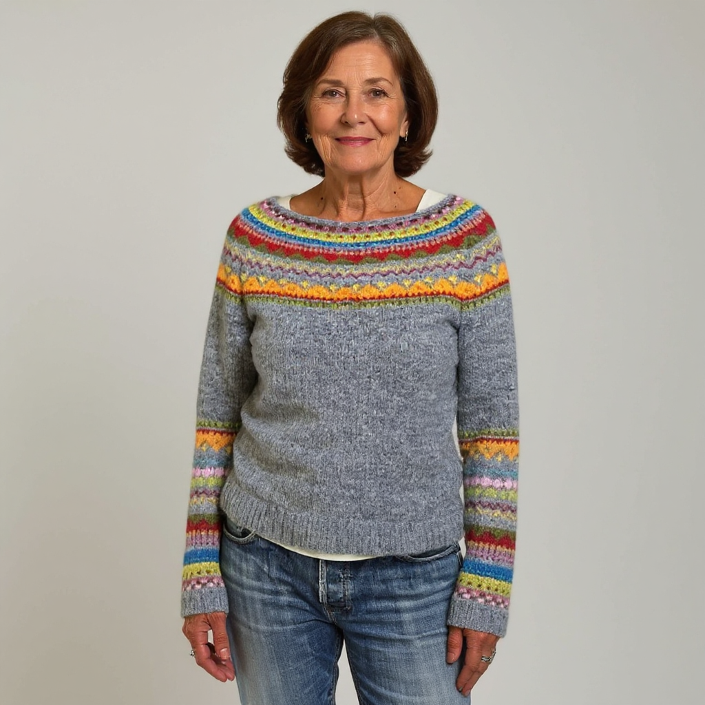 Ivy – Pullover mit Retro-Muster, Ansicht 2