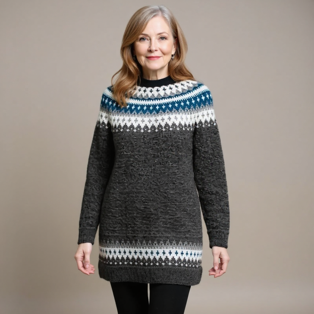 Althea – Pullover mit nordisch inspiriertem Muster, Ansicht 2