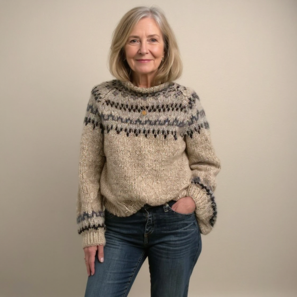 Ashley – Pullover mit Retro-Muster, Ansicht 2