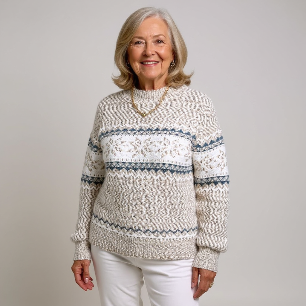 Melanie – Pullover mit nordisch inspiriertem Muster, Ansicht 8