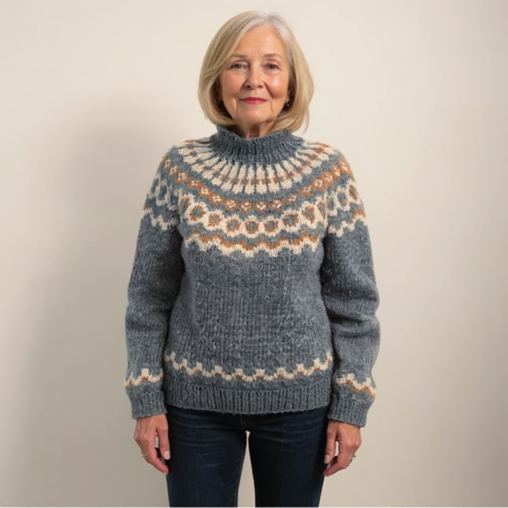Amara – Pullover mit nordisch inspiriertem Muster, Ansicht 7