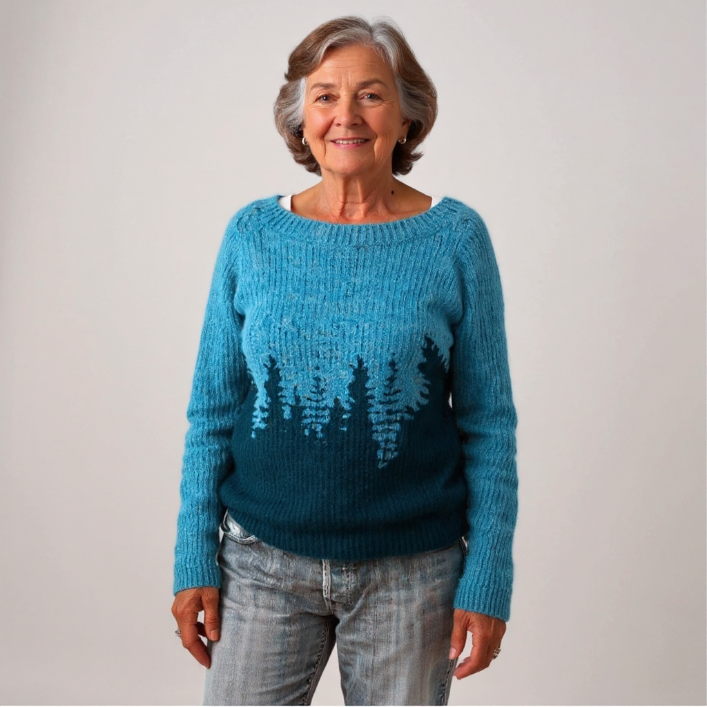 Natalie – Waldmotiv in Blau, Ansicht 2
