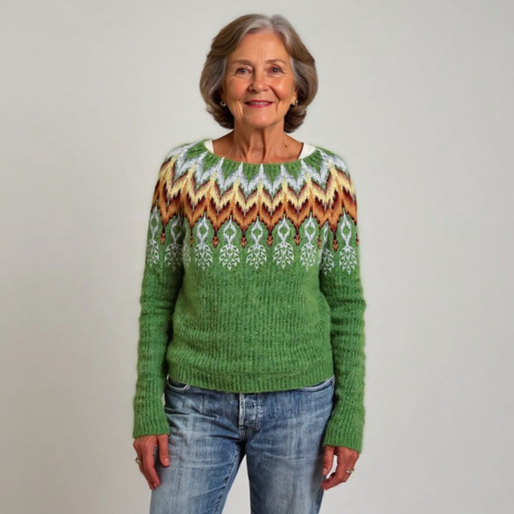 Sophia – Pullover mit Retro-Muster, Ansicht 2