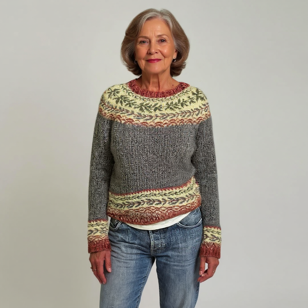 Emma – Pullover mit nordisch inspiriertem Muster, Ansicht 2