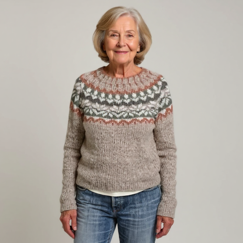 Olivia – Pullover mit nordisch inspiriertem Muster, Ansicht 2