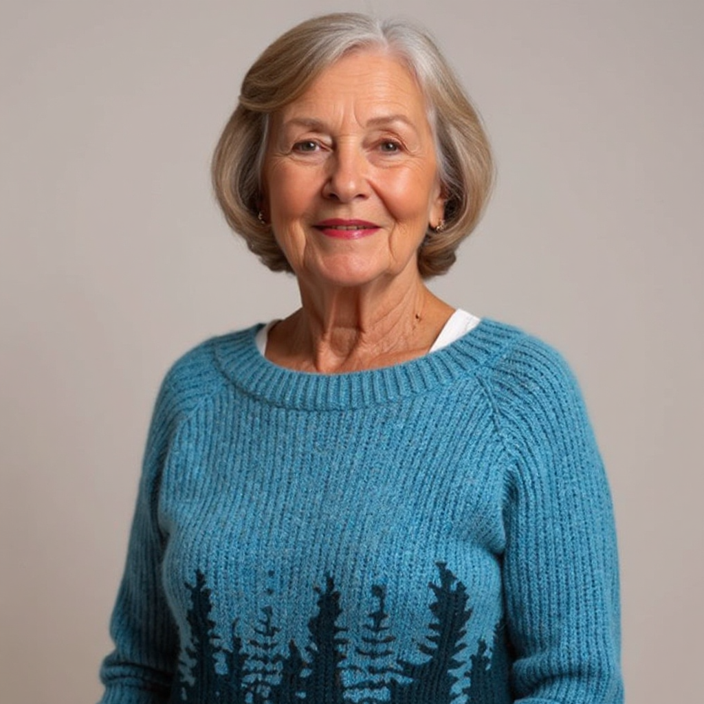 Natalie – Waldmotiv in Blau, Ansicht 4