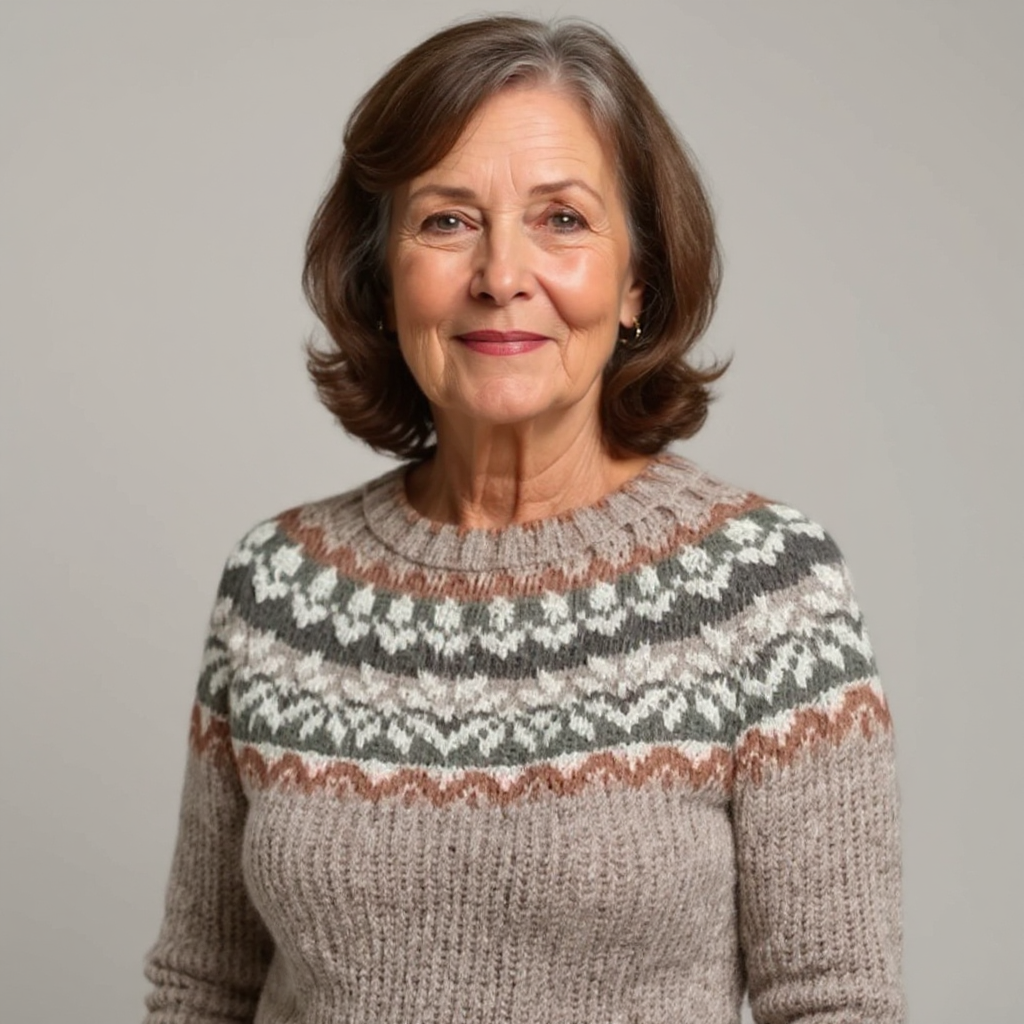 Olivia – Pullover mit nordisch inspiriertem Muster, Ansicht 4