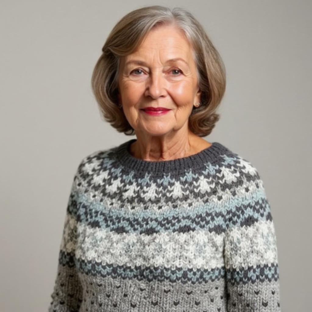 Amelia – Pullover mit Retro-Muster, Ansicht 4