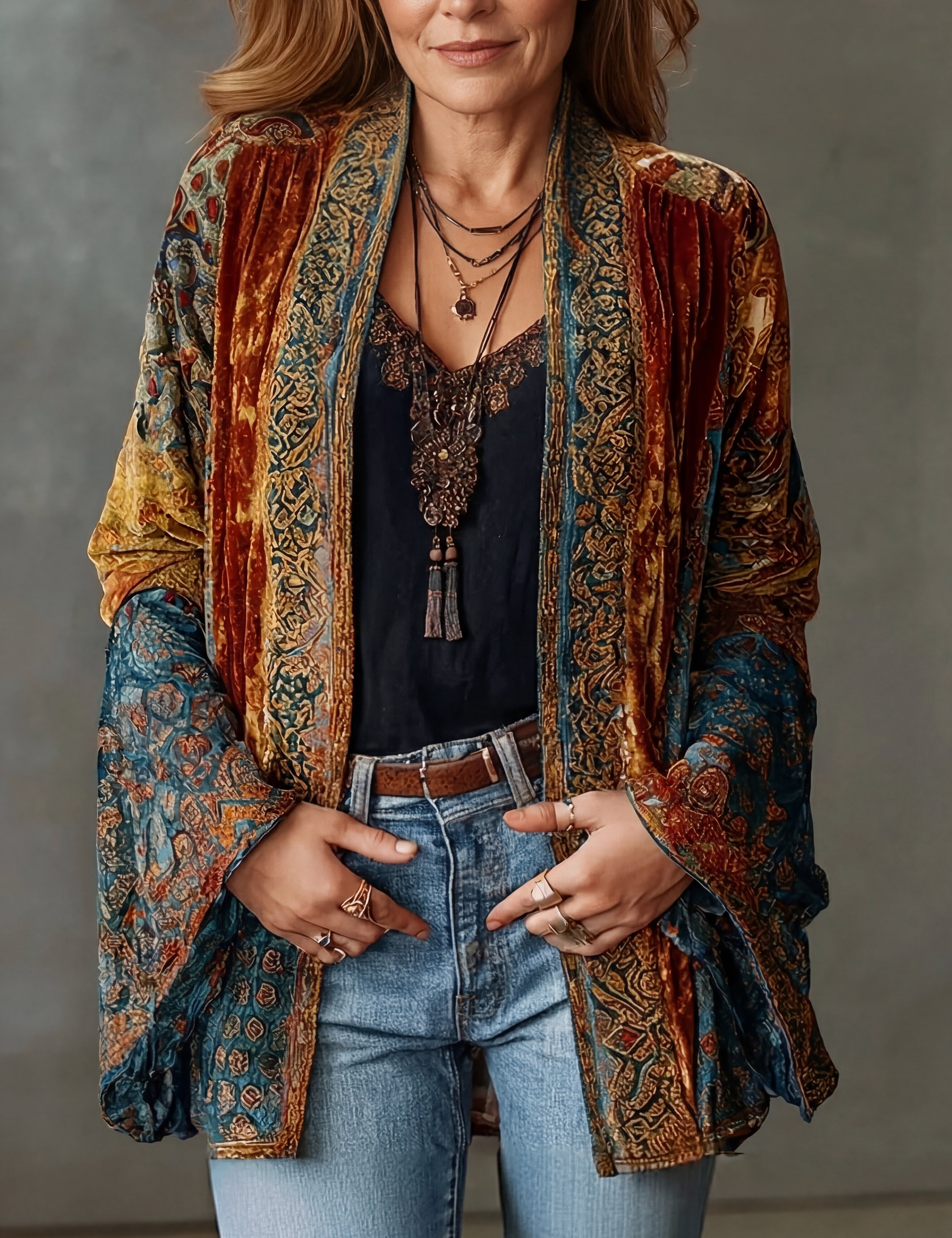 Aria | Boho Kimono Jacke – Bild 3