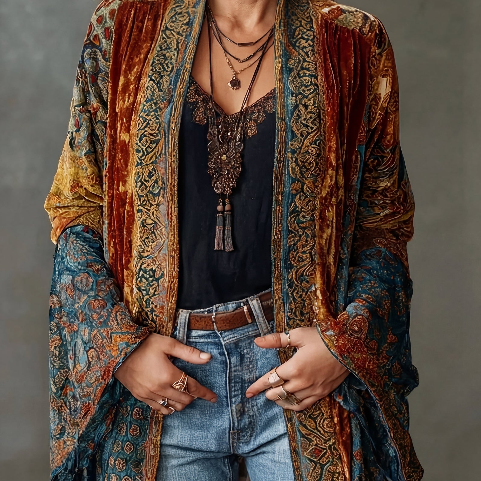 Aria | Boho Kimono Jacke – Bild 3