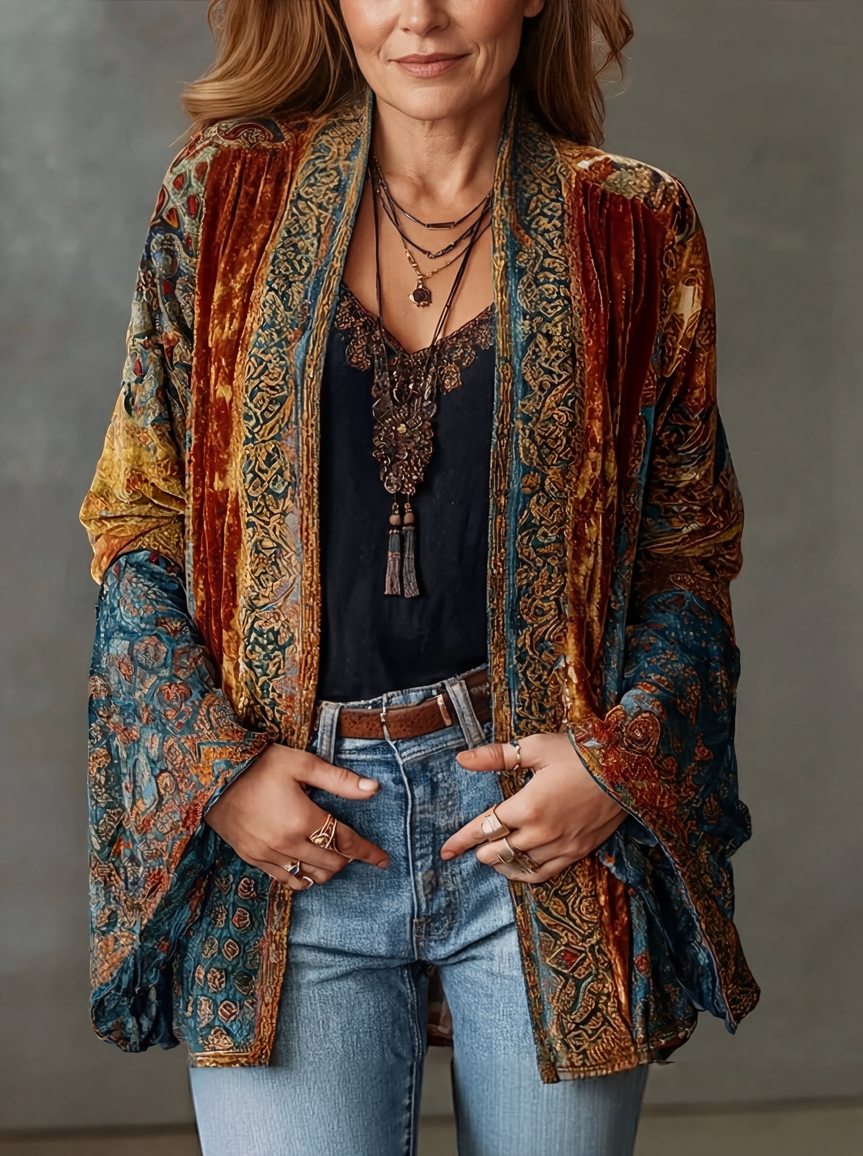 Aria | Boho Kimono Jacke – Bild 3