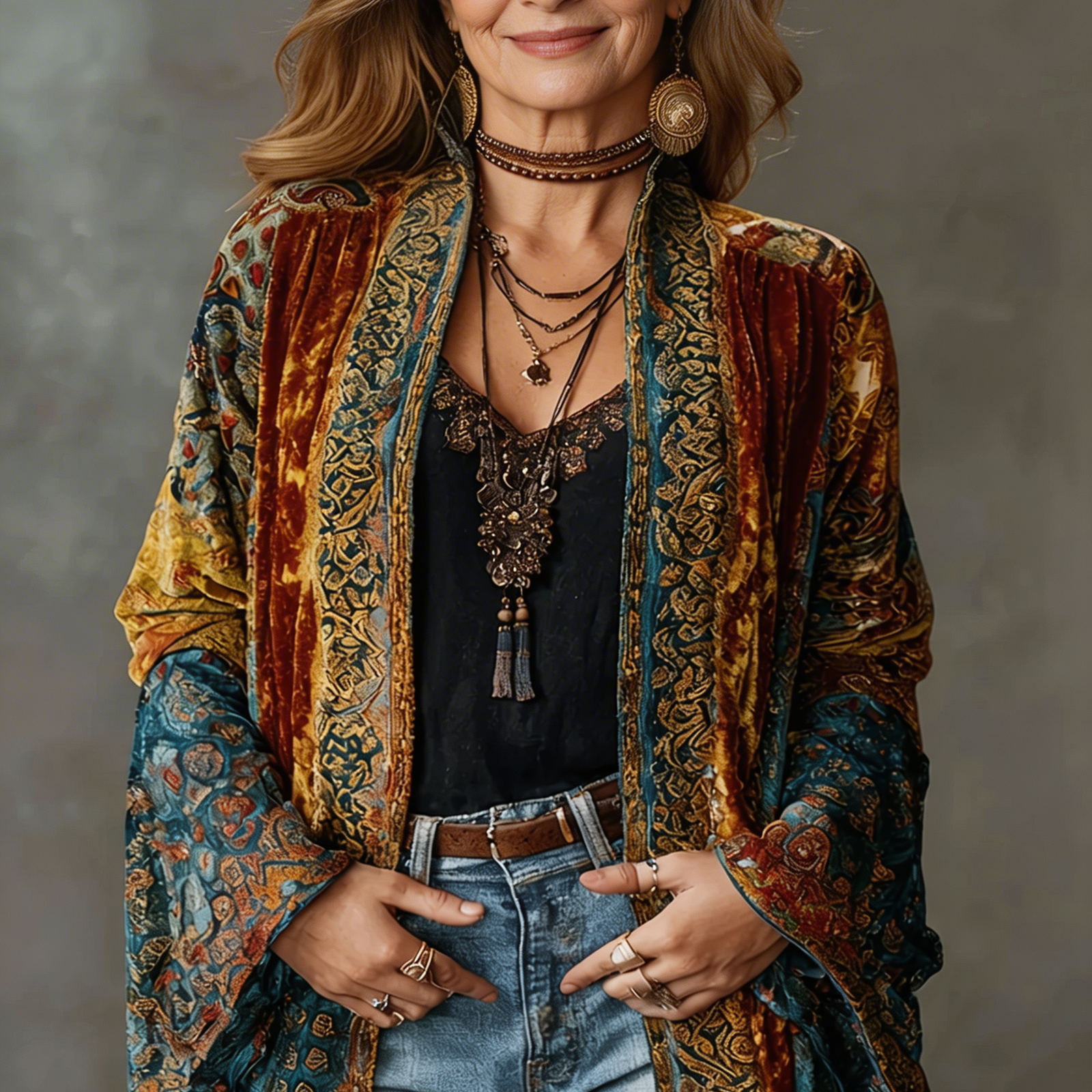 Aria | Boho Kimono Jacke – Bild 1