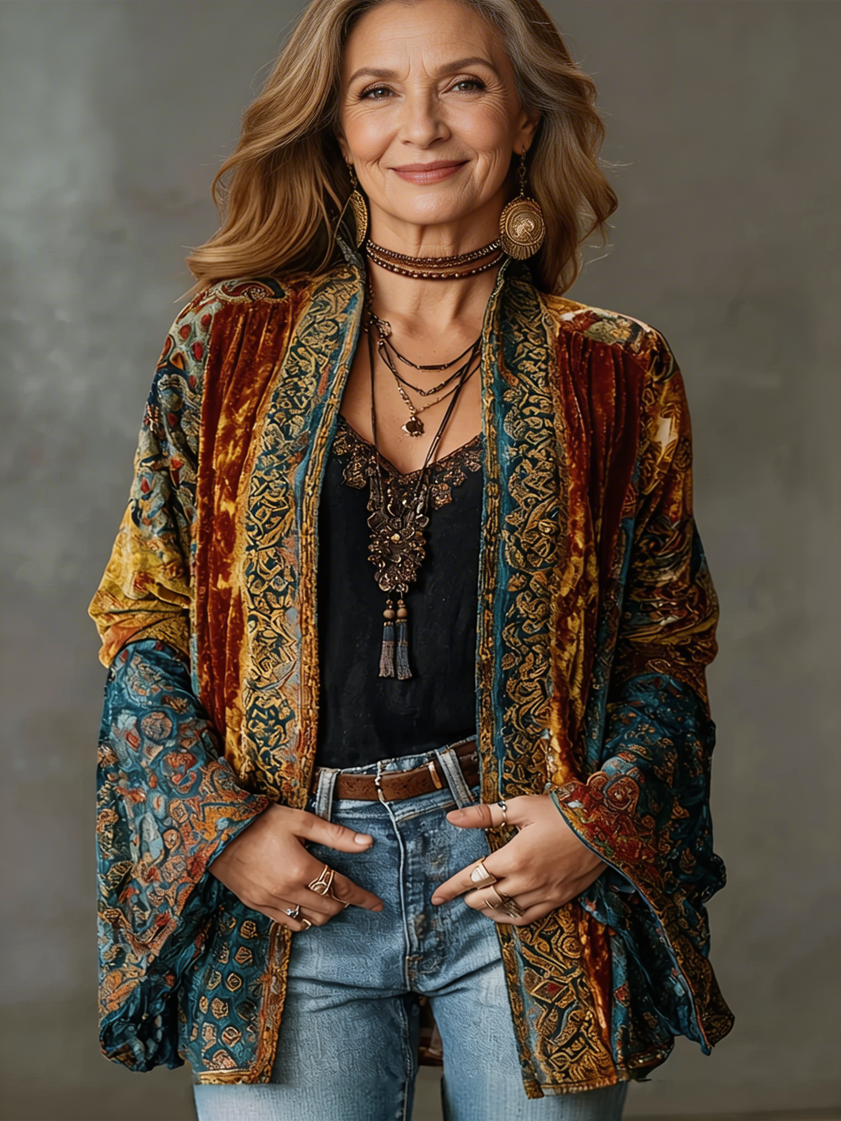 Aria | Boho Kimono Jacke – Bild 1