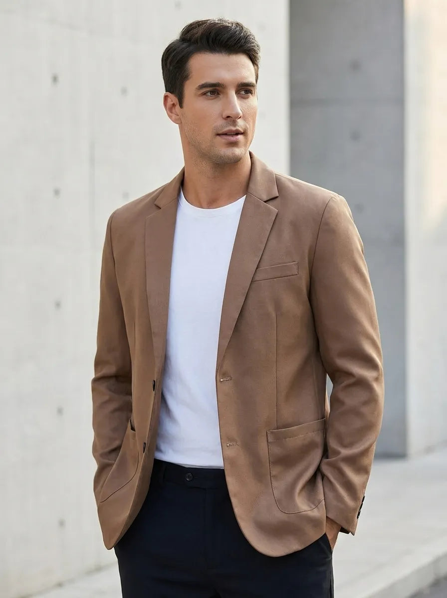Kingston – Simple Two-Button Blazer Light brown