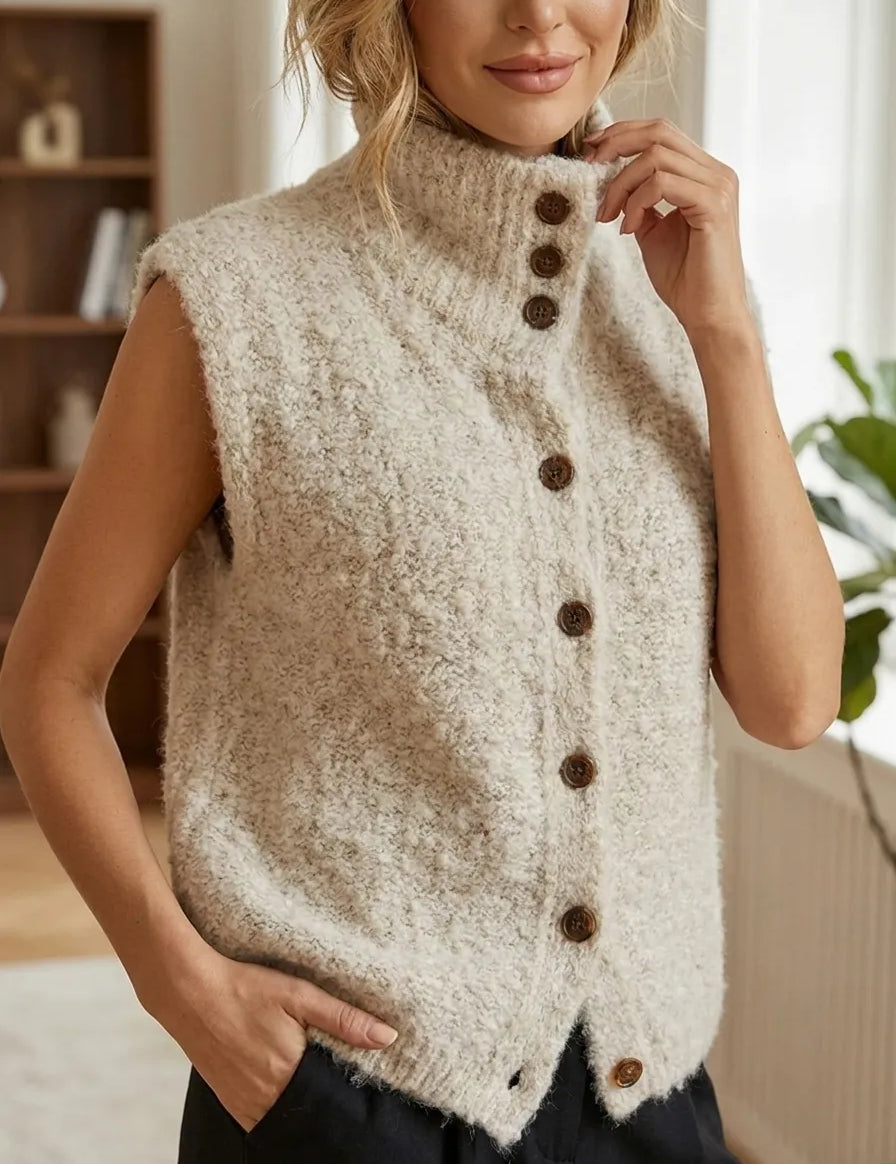 Ingrid | Eleganter ärmellos Cardigan – Bild 4
