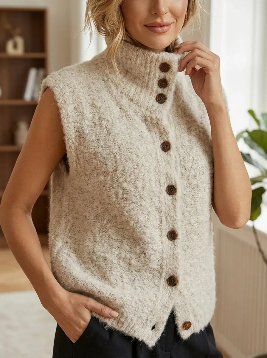 Ingrid | Eleganter ärmellos Cardigan – Bild 4
