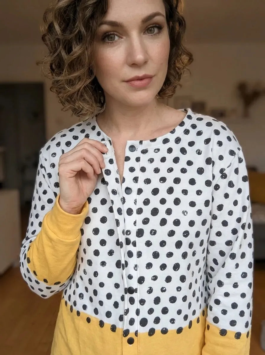 Cardigan mit gelbem Punktprint – Bild 3