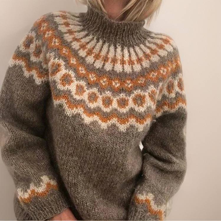 Amara – Pullover mit nordisch inspiriertem Muster, Ansicht 1