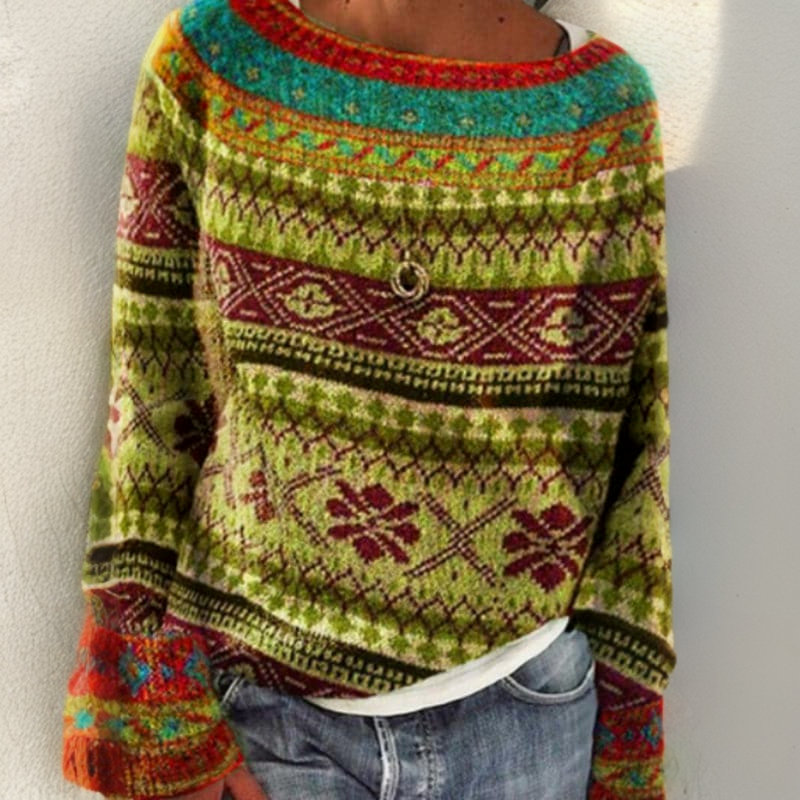 Penelope – Gemusterter Pullover, Ansicht 1