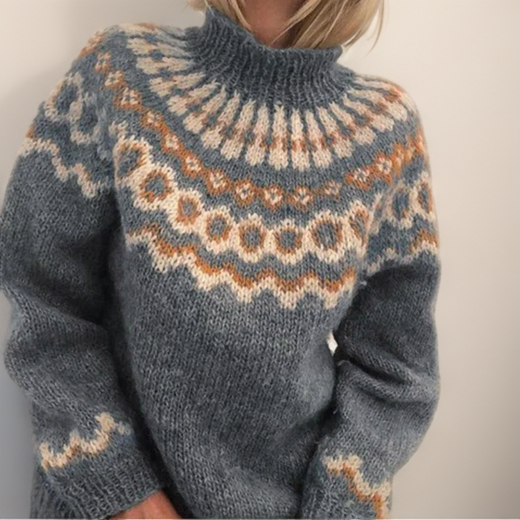 Amara – Pullover mit nordisch inspiriertem Muster, Ansicht 3