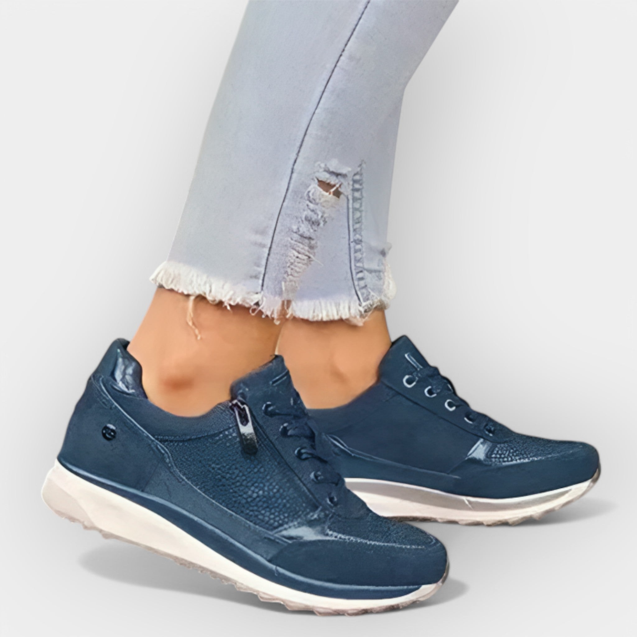 Alina | Anatomische Sneaker mit Reißverschluss