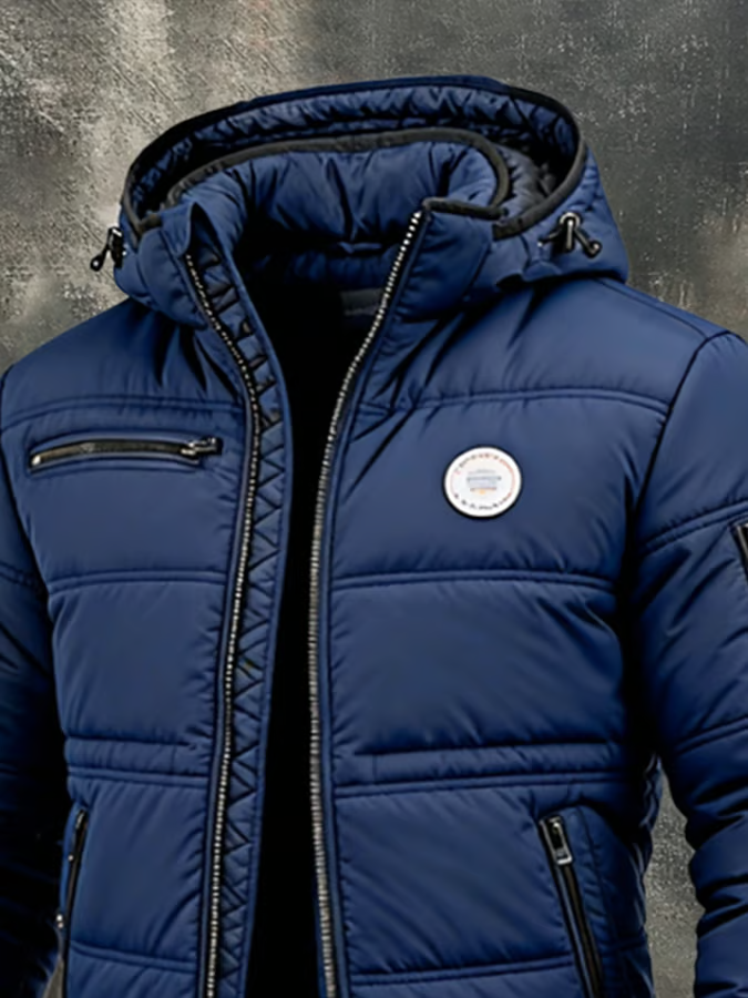 Men's vintage insulated outdoor jacket – warm and padded L