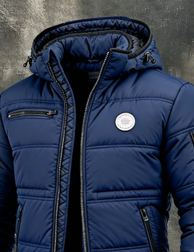 Men's vintage insulated outdoor jacket – warm and padded L