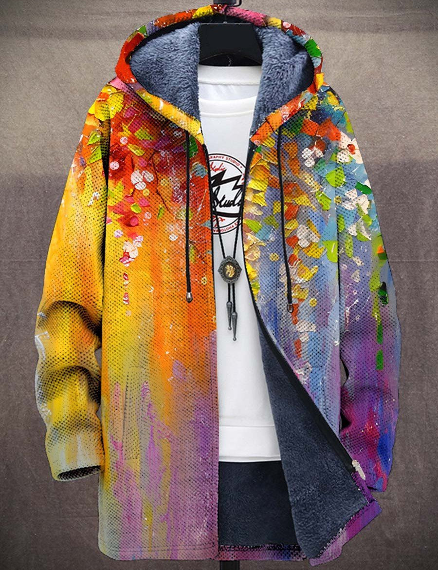 Ingrid - cardigan artistic pentru bărbați - Curcubeu