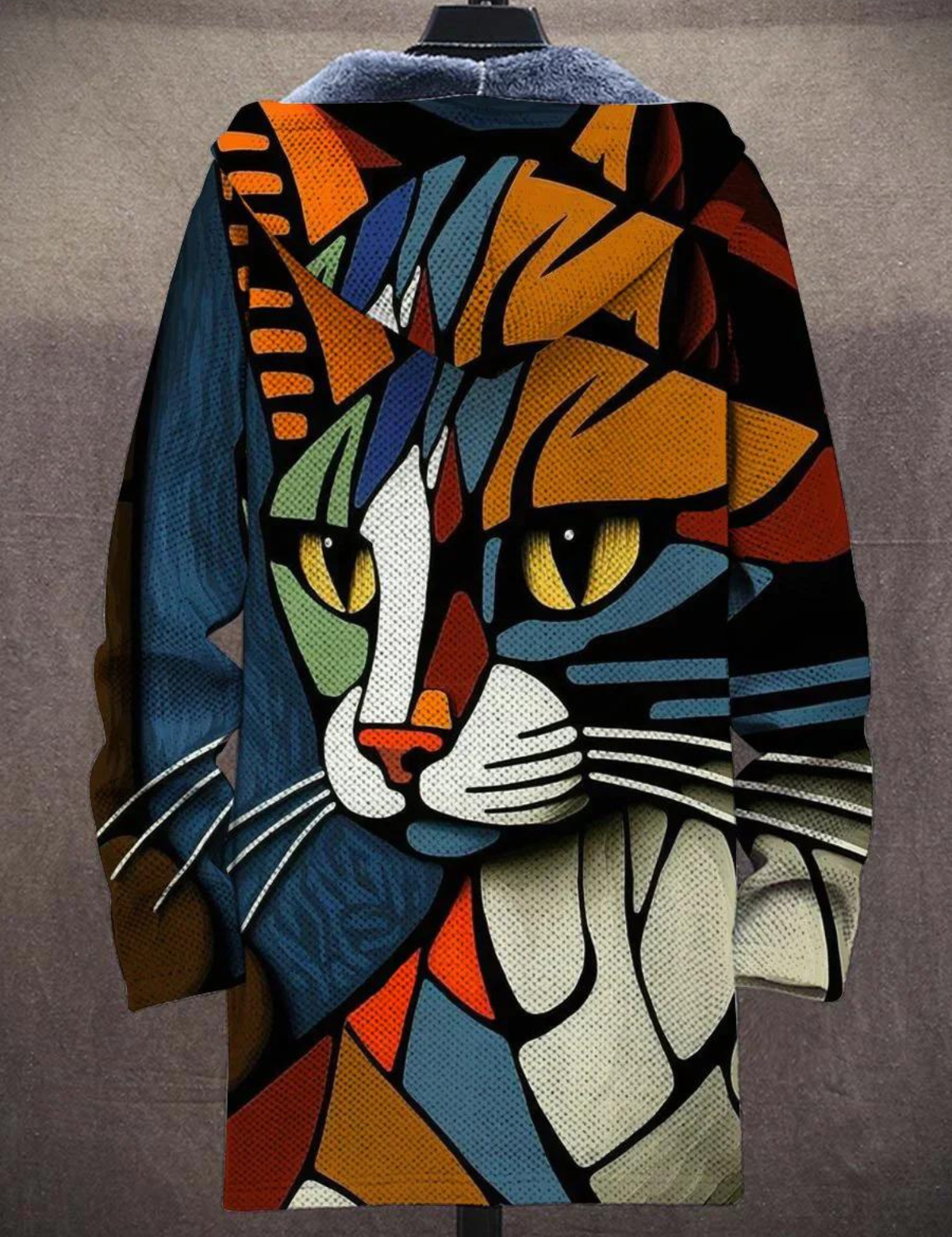 Ingrid - cardigan artistic pentru bărbați - Pisică