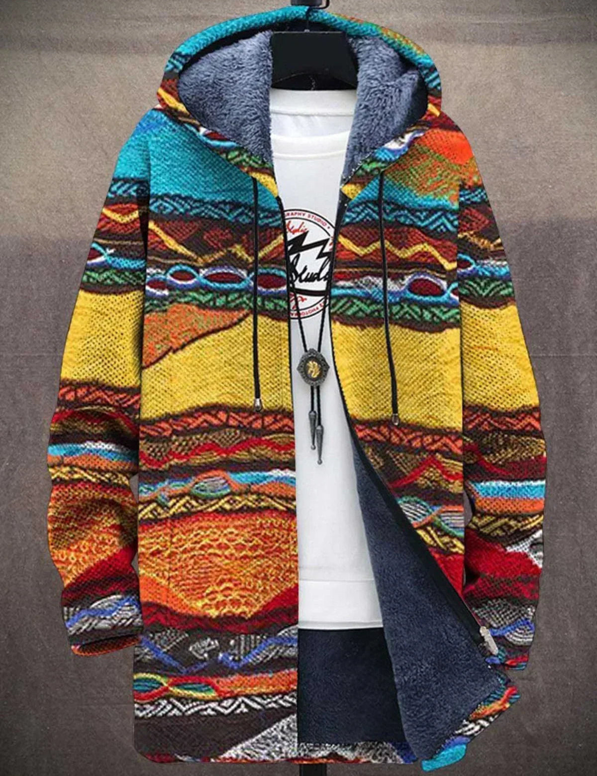 Ingrid - cardigan artistic pentru bărbați - Retro