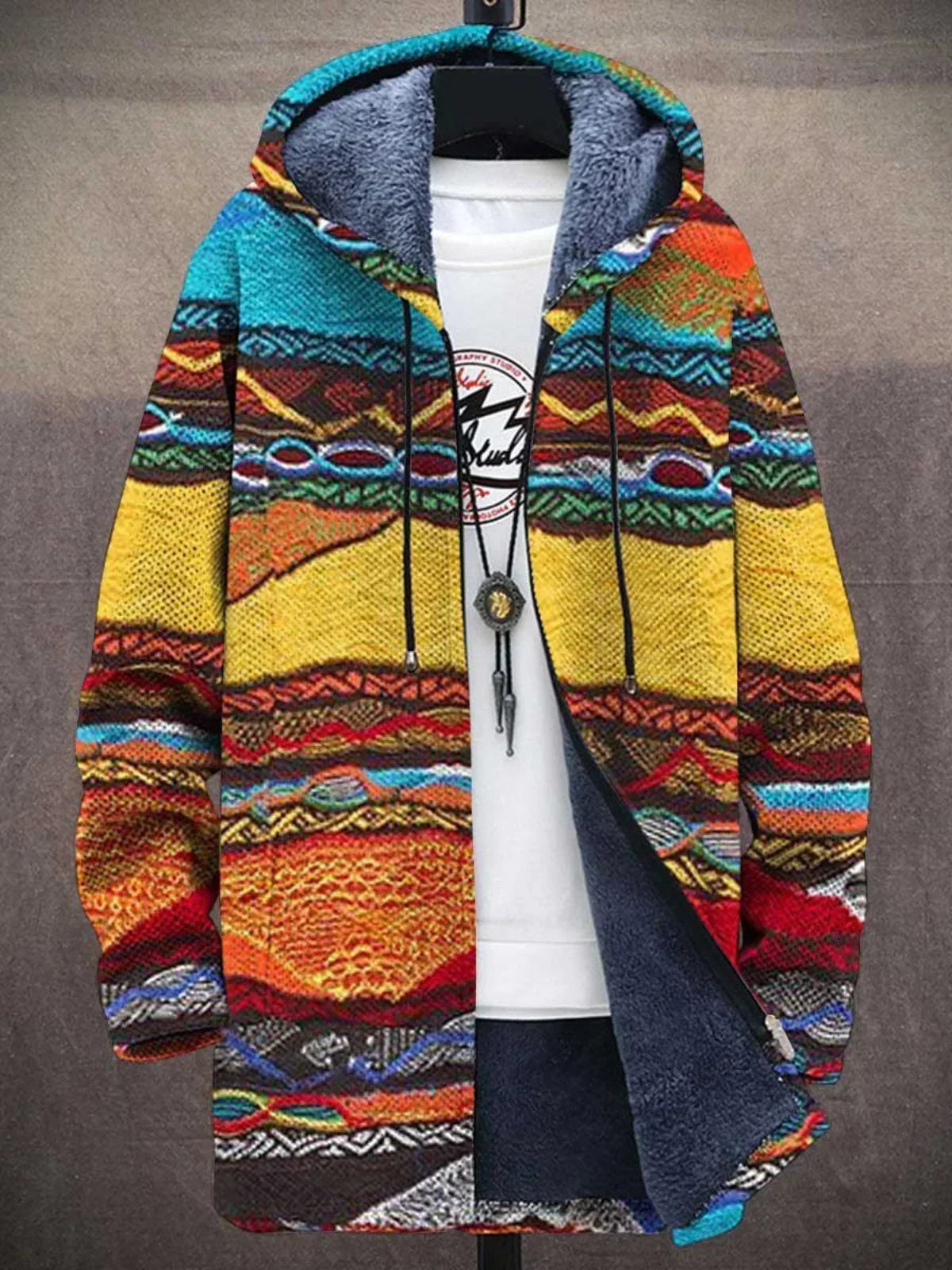 Ingrid - cardigan artistic pentru bărbați - Retro