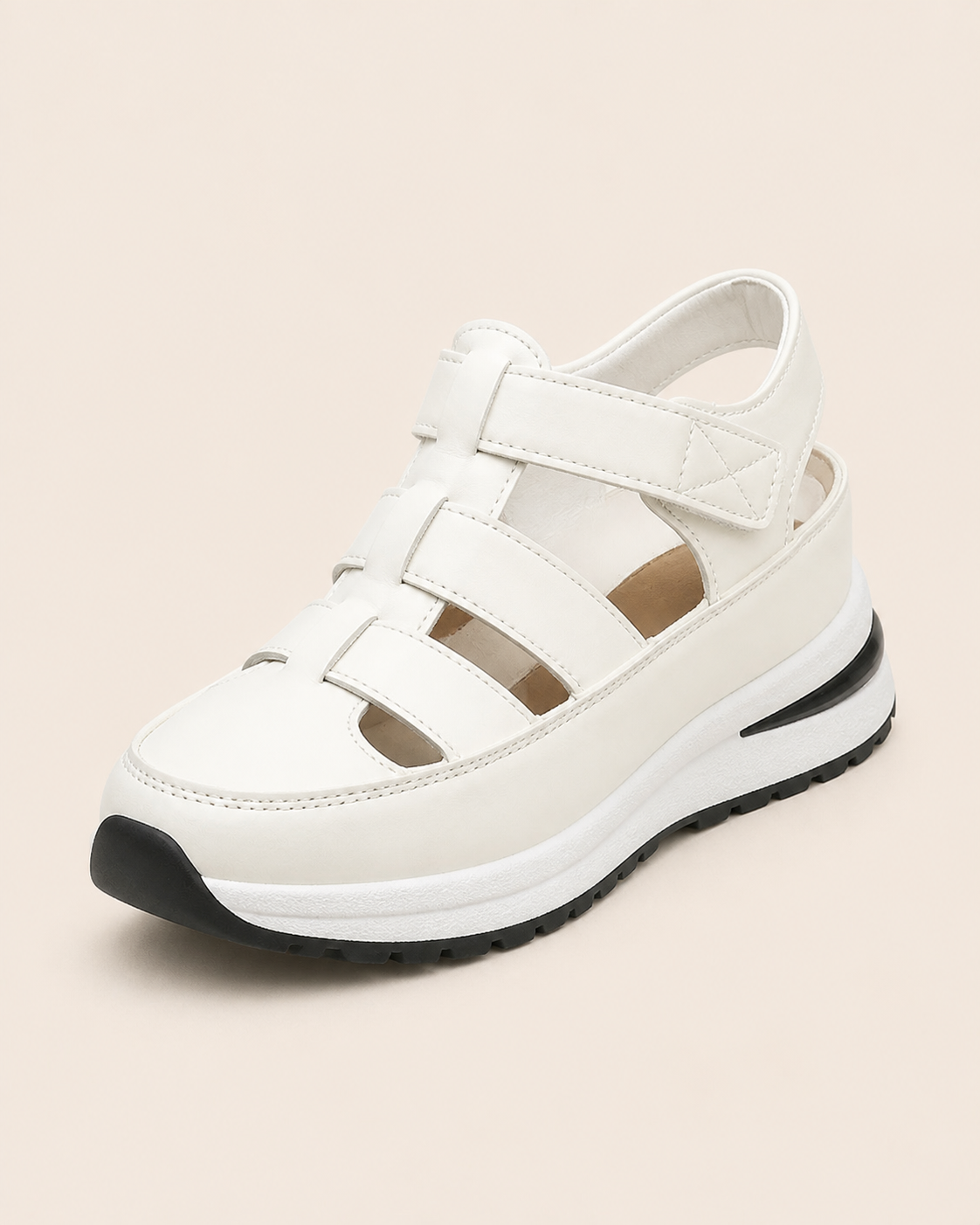 Ioana sandale chunky Alb - vedere de sus